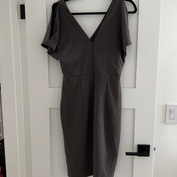 Gray Cold Shoulder Dress - Picture 2 of 3